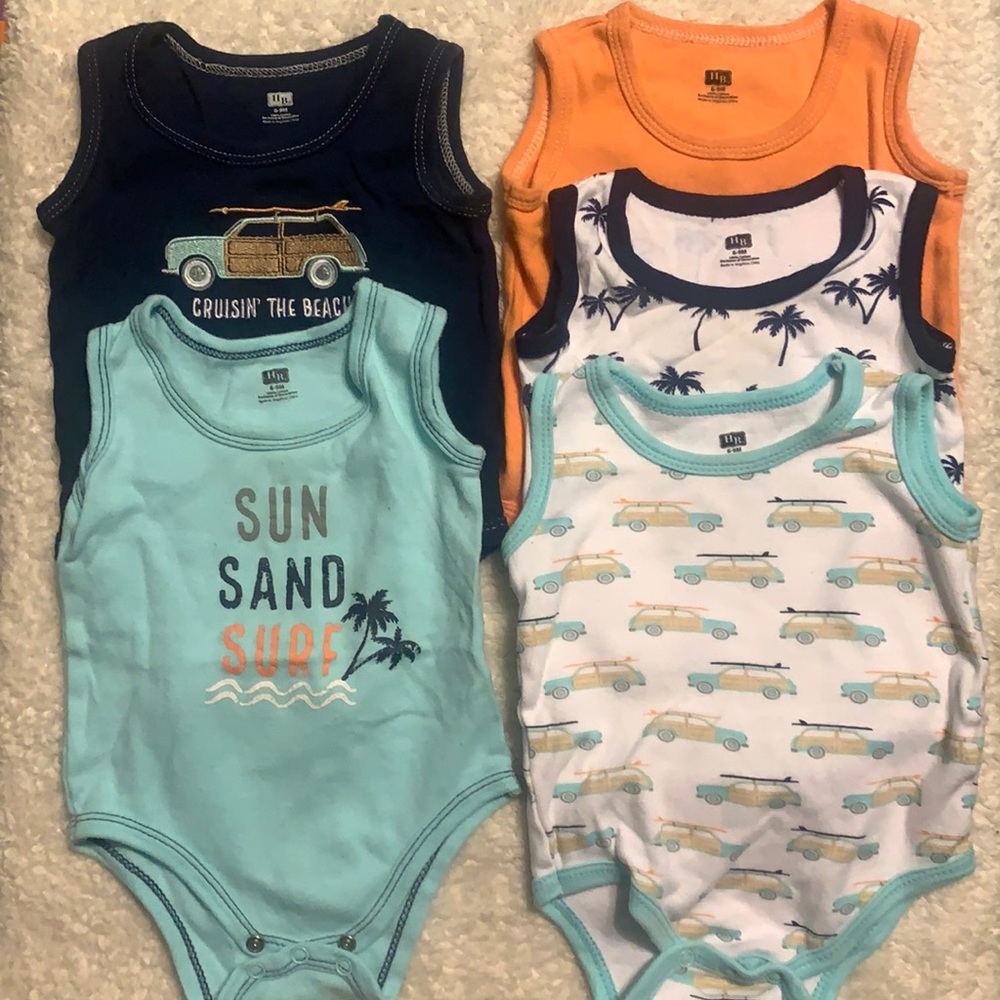 HB Beach Themed Sleeveless Onesies